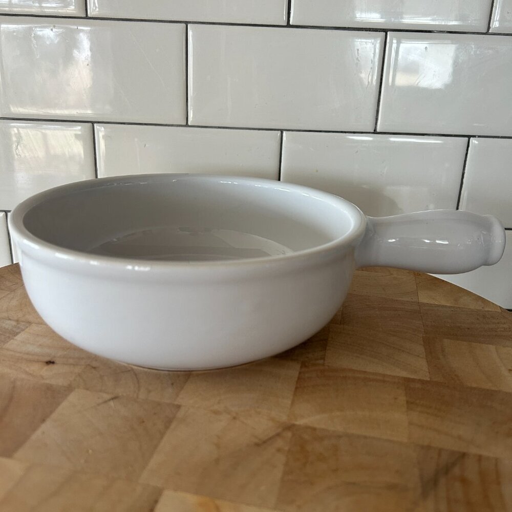 Emile Henry France White Fondue Pot